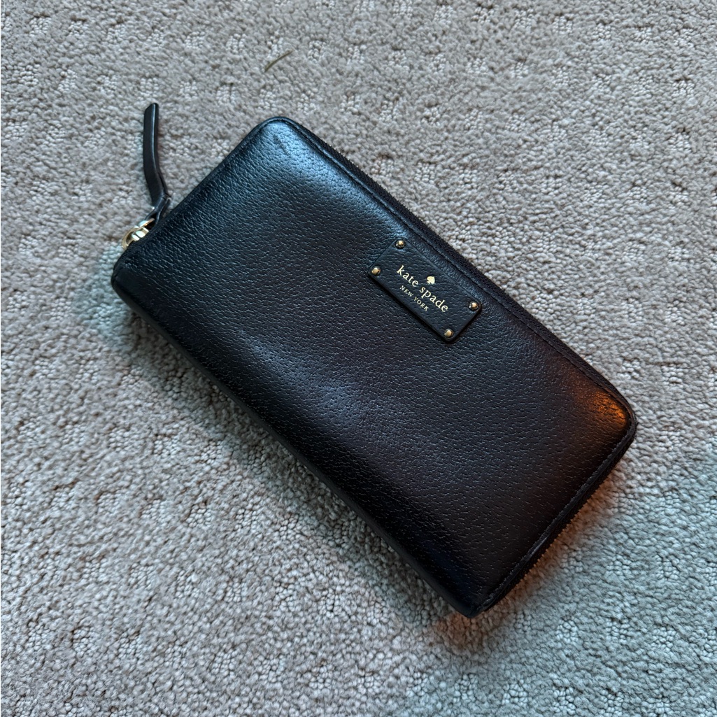 Kate Spade Black Zip-Around Wallet